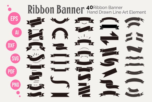 50 Ribbon Banner SVG Bundle: Design Guide