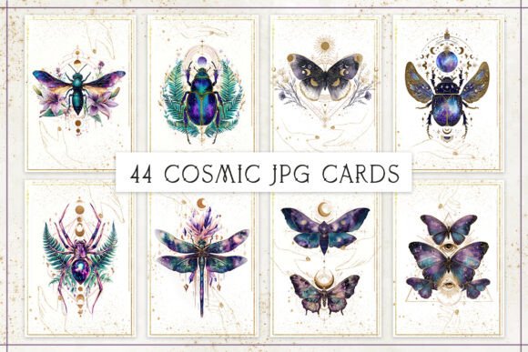 Celestial Insects Affirmation Cards Set