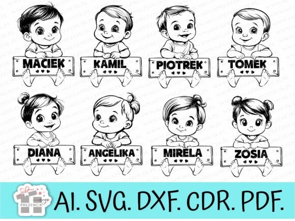 Child Face with Sign, Peeking Kids Svg Guide