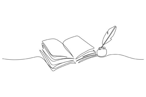 Continuous Line Design from Old Book