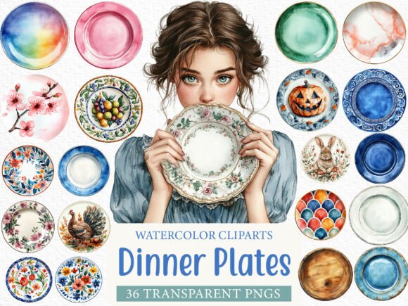 Dinner Plates Clipart: Elevating Culinary Design with Digital Artistry
