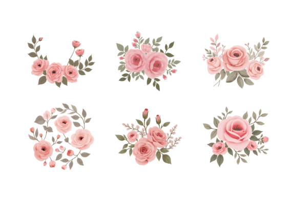 Elegant Pink Rose Floral Bouquet Set: A Guide to Choosing and Using High-Quality Botanical Assets