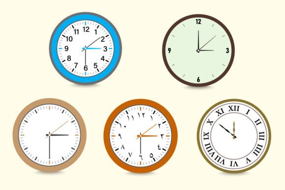 Elevate Design with Unique Wall Clock Vectors