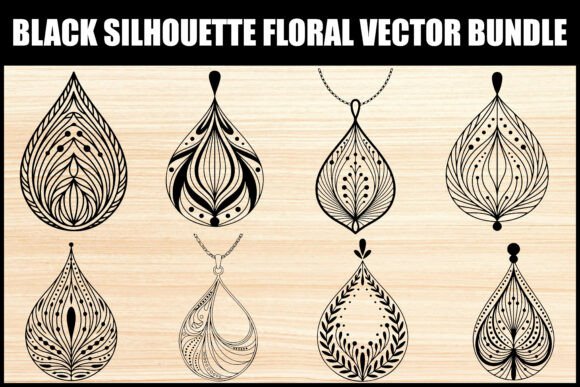 Elevate Designs with Floral Silhouette Teardrop Bundle