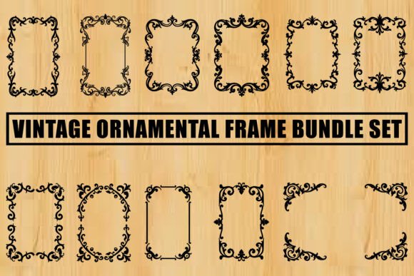 Elevate Your Designs with Baroque Victorian Frame Clipart