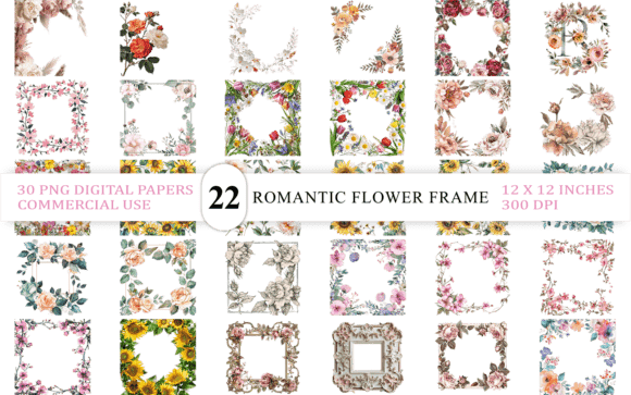 Elevating Digital Design with the Romantic Pastel Flower Border Frame: A Strategic Asset for Modern Creators