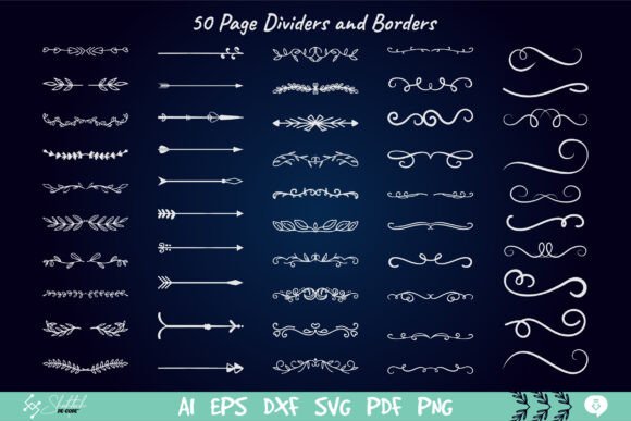 Enhancing Your Designs with 50 Vintage Page Dividers and Borders SVG