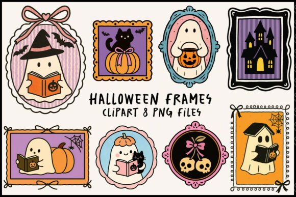 Evaluating the Halloween Cute Frame Clipart PNG Bundle for Creative Projects