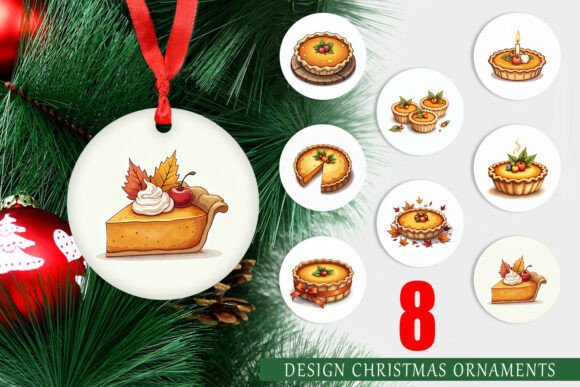 Evaluating the Watercolor Pumpkin Pie Ornament Digital Set
