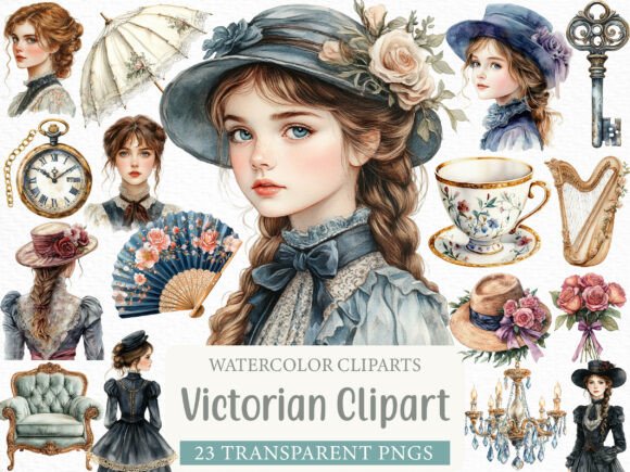 Evaluating the Watercolor Victorian Clipart Bundle for Vintage Design Projects