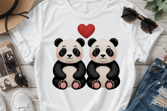 Integrating the Valentine Crochet Panda Couple PNG into Your Creative Workflow