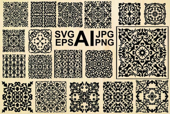 Mastering the Trim Lace Pattern Set: A Guide to Black and White Ornamental Design