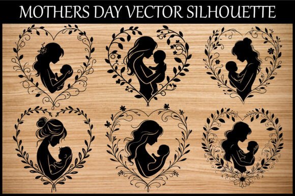 Mother’s Day Floral Silhouette Bundle