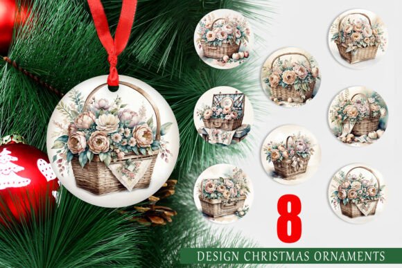 Ornament Picnic Basket Design Set