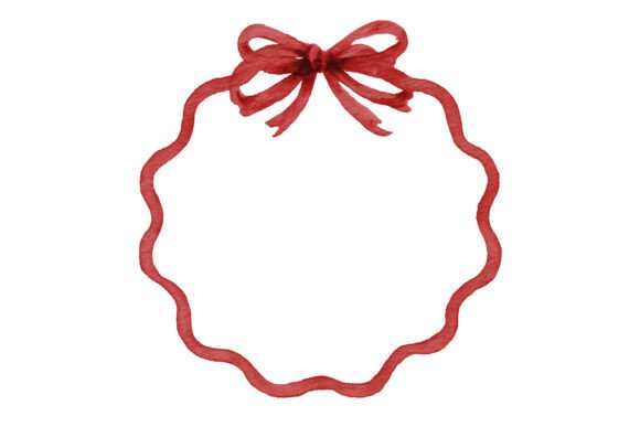 Red Watercolor Ribbon Border PNG Guide