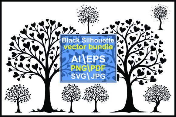Silhouette Heart Shaped Leaves Tree: Strategic Design for Branding and Emotional Connection