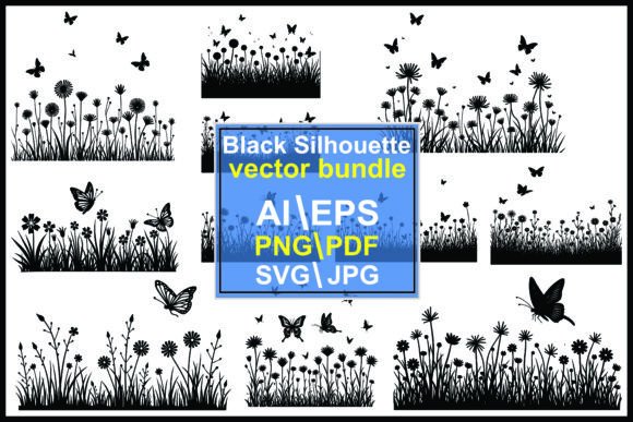 Silhouettes of Butterflies and Flowers: A Design Essential