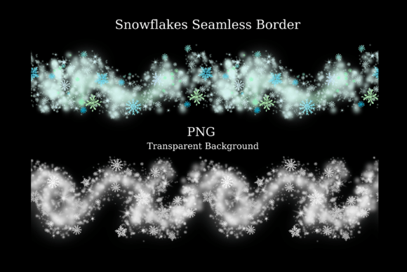 Snowflakes Seamless Border Design Guide