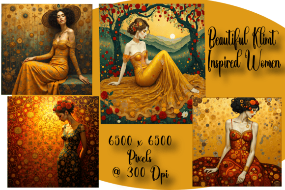 Strategic Aesthetics: Leveraging Golden Dreams Klimt-Inspired Women for Brand Differentiation