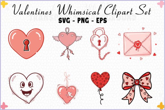 Strategic Design Applications for Valentine Whimsical Elements SVG Clipart