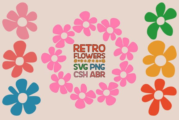 Unlock Creativity with Retro SVG Flower Shapes